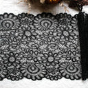 Elegant Black and White Lace Trim for DIY Crafts and Sewing