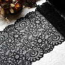 Elegant Black and White Lace Trim for DIY Crafts and Sewing