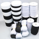 Nylon Elastic Bands White Black Straps for Sewing Durable