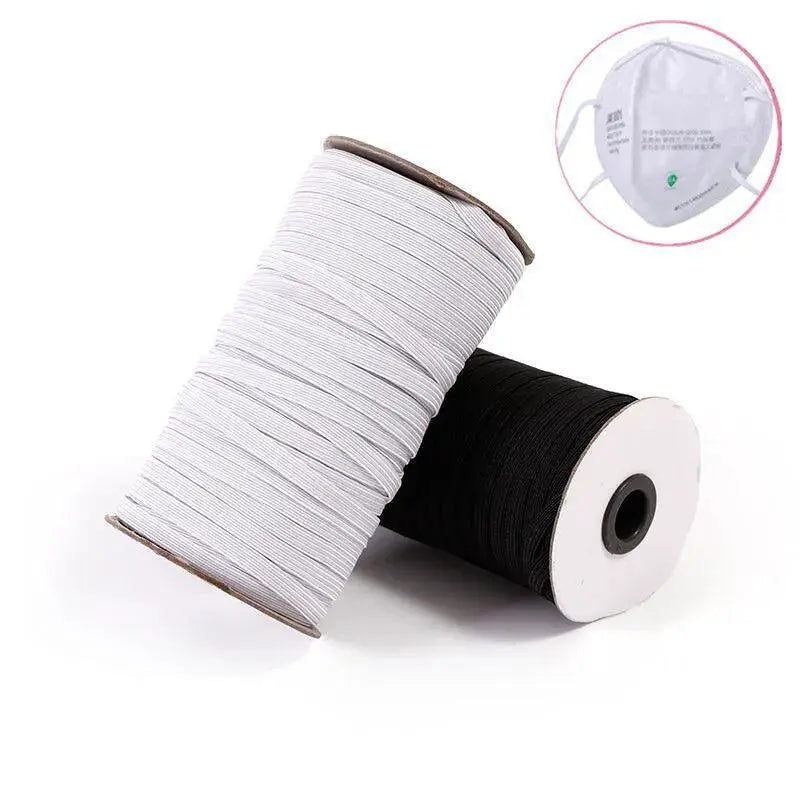 Nylon Elastic Bands White Black Straps for Sewing Durable