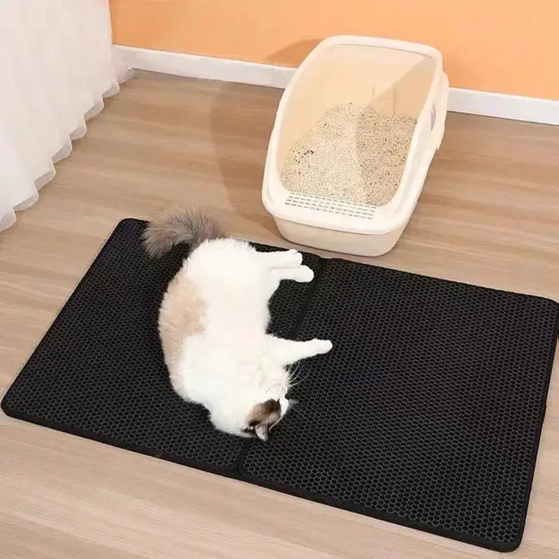 Waterproof Double Layer Cat Litter Mat Keeps Space Clean