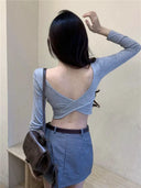 Backless Crop Top For Women Day-To-Night