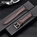 Luxury Calfskin Leather Apple Watch Band for Elegant Style