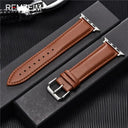 Luxury Calfskin Leather Apple Watch Band for Elegant Style