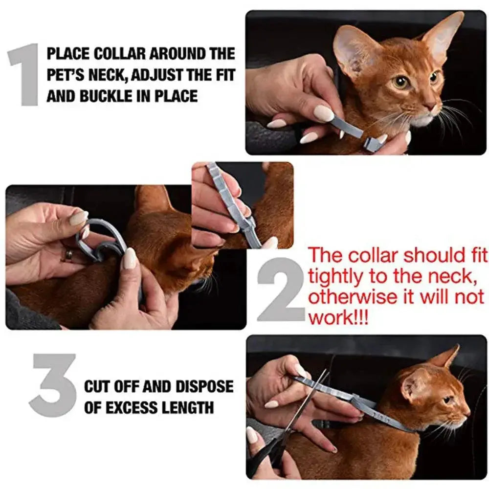 Adjustable Flea and Tick Prevention Collar for Dogs and Cats
