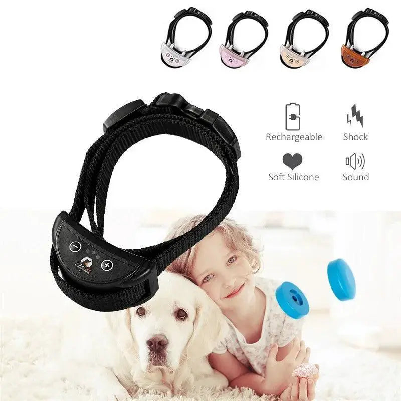 Pink Nylon Bark Control Collar For Safe Dog Training