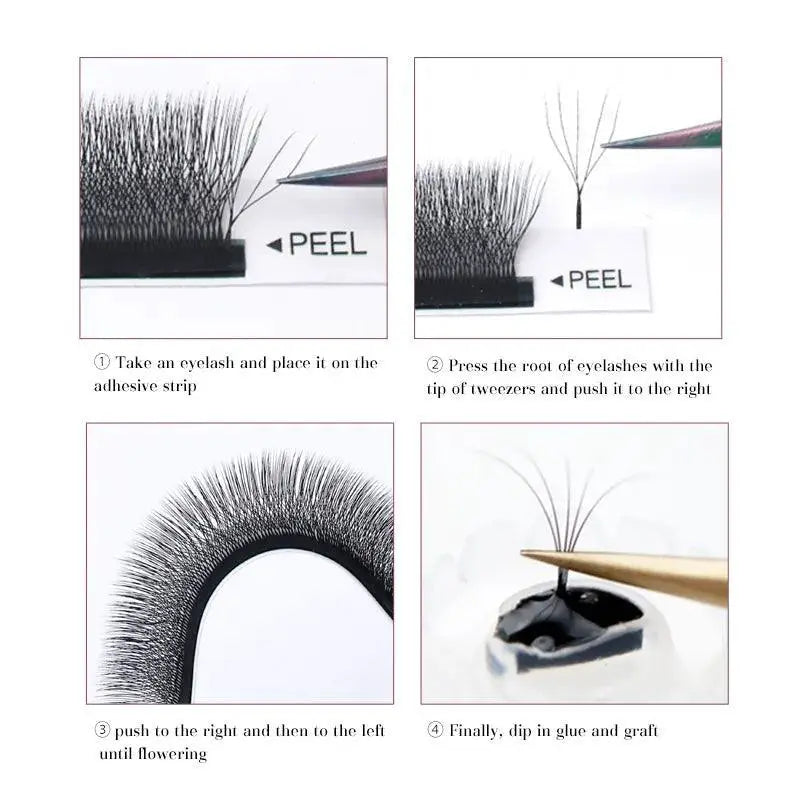 Enhanced Beauty W Shaped Eyelash Extensions Natural Look 5D