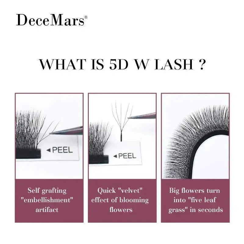 Enhanced Beauty W Shaped Eyelash Extensions Natural Look 5D