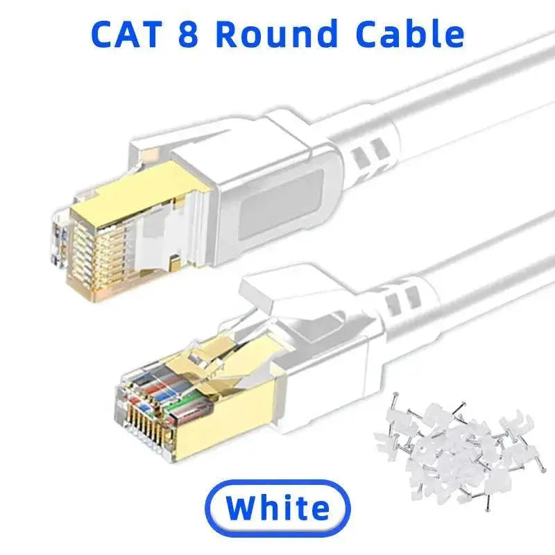 Cat Ethernet Cable for High-Speed Use – Black-Cat 8 Round / 10m product view 8