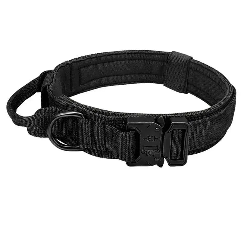 Military Tactical Dog Collar With Durable Nylon Lead