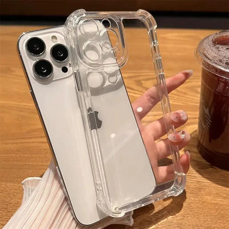 Luxury Shockproof Transparent Case For iPhone Stylish Fit