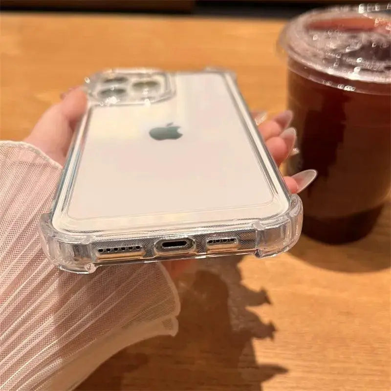 Luxury Shockproof Transparent Case For iPhone Stylish Fit