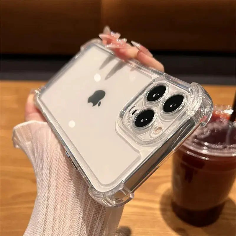 Luxury Shockproof Transparent Case For iPhone Stylish Fit