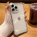 Luxury Shockproof Transparent Case For iPhone Stylish Fit