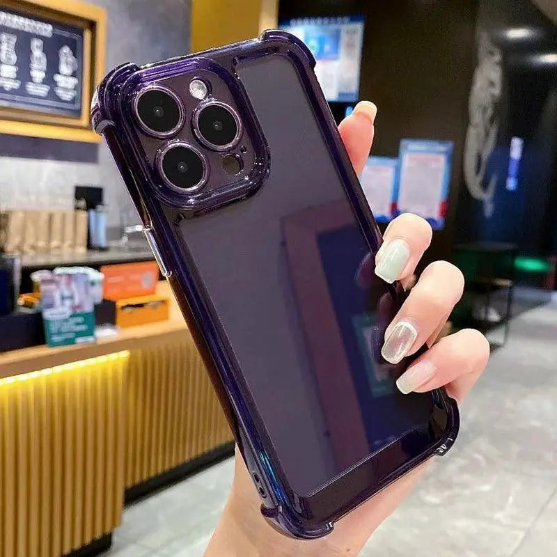 Luxury Shockproof Transparent Case For iPhone Stylish Fit