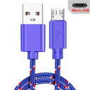 High Speed Nylon Braided Micro USB Cable Fast Charge Sync