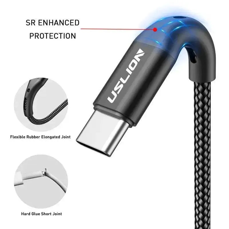 USB C Rapid Charger Cable For Samsung And Xiaomi Devices