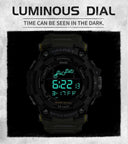 SMAEL Army LED Sports Watch for Active Men Military Style