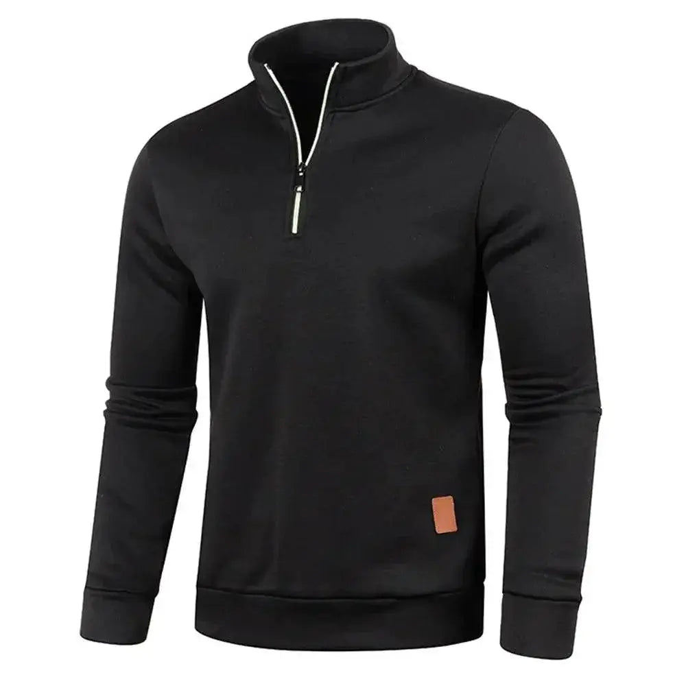 Spring Thicker Men's Half Zip Pullover Hoodie Sweatshirt