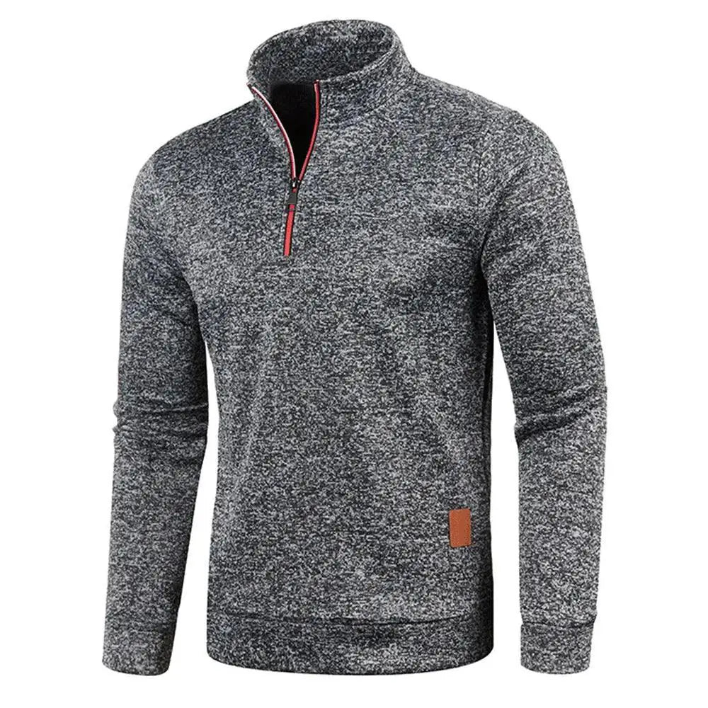 Spring Thicker Men's Half Zip Pullover Hoodie Sweatshirt