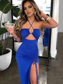 Sexy Backless Midi Dress For Night Club Sensation Glam