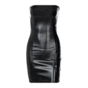 Bold PU Leather Mini Dress for Women