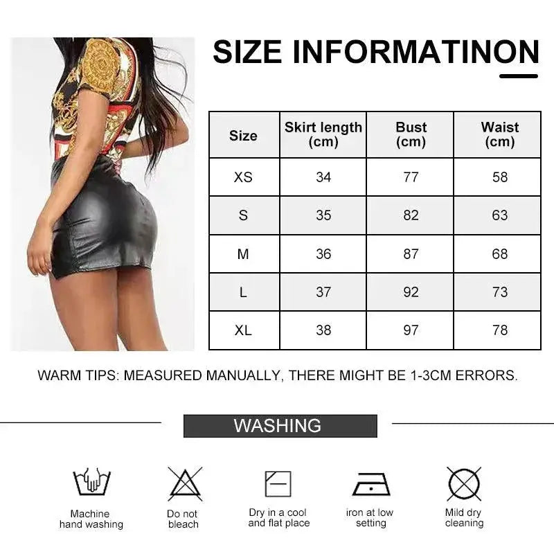 Wrapped Leather Black Party Dress Nightclub Sophistication