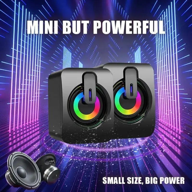 Immersive 3D Surround Speaker With LED Desktop Audio