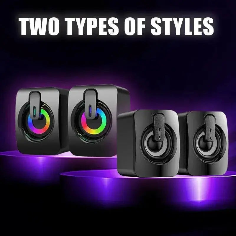 Immersive 3D Surround Speaker With LED Desktop Audio