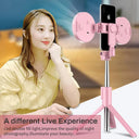 Iphone Selfie Stick With LED Light And Tripod Capture Tool
