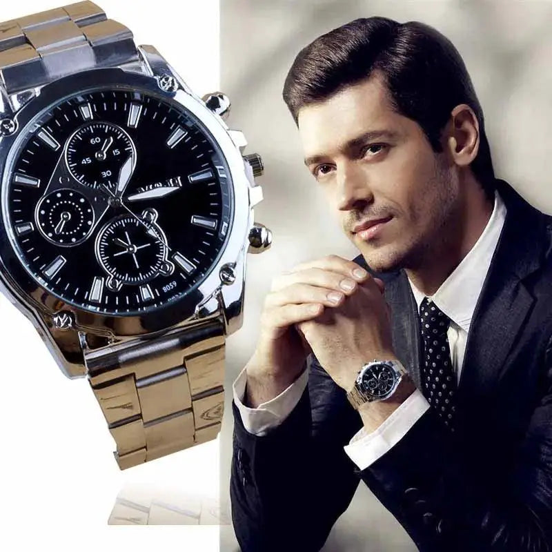 OurLum Elegant Luxury Mens Stainless Steel Sport Watch