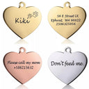 Engraved Pet Necklace Custom Cat And Dog ID Tag Pendant