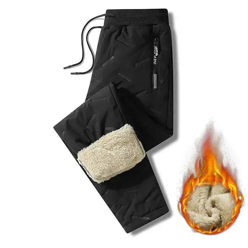 Winter Plush Fleece Mens Thermal Sweatpants Cold Weather