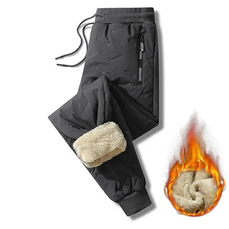 Winter Plush Fleece Mens Thermal Sweatpants Cold Weather