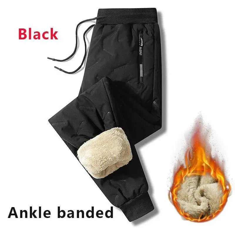 Winter Plush Fleece Mens Thermal Sweatpants Cold Weather