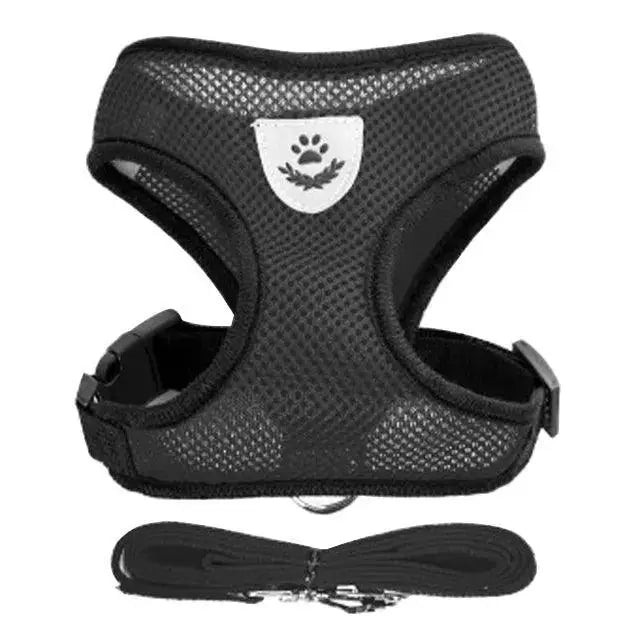 Adjustable Reflective Dog Harness Walking Lead Small Dogs
