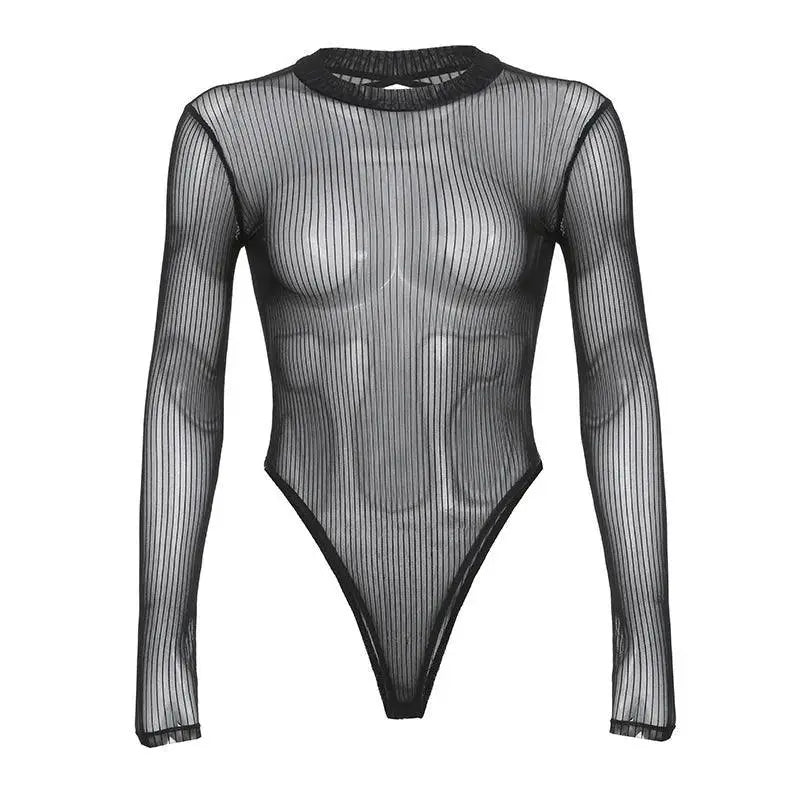 Mesh Hollow Jumpsuit T Shirt For Autumn Trendsetters