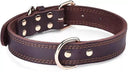 Benepaw Durable Leather Dog Collar Walks