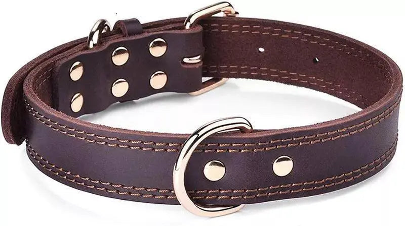 Benepaw Stylish Vintage Leather Dog Collar Durable Elegant