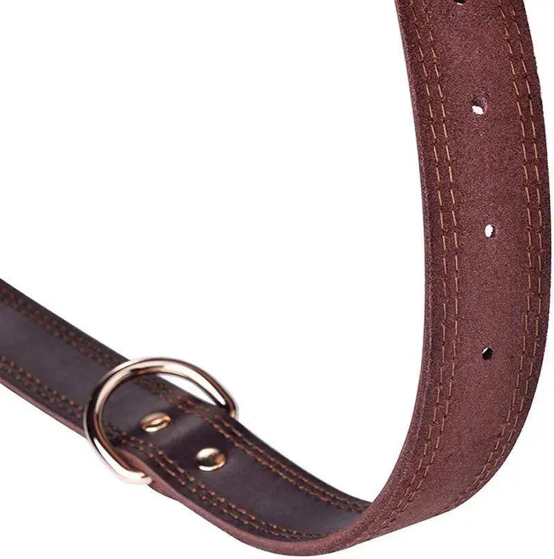 Benepaw Stylish Vintage Leather Dog Collar Durable Elegant