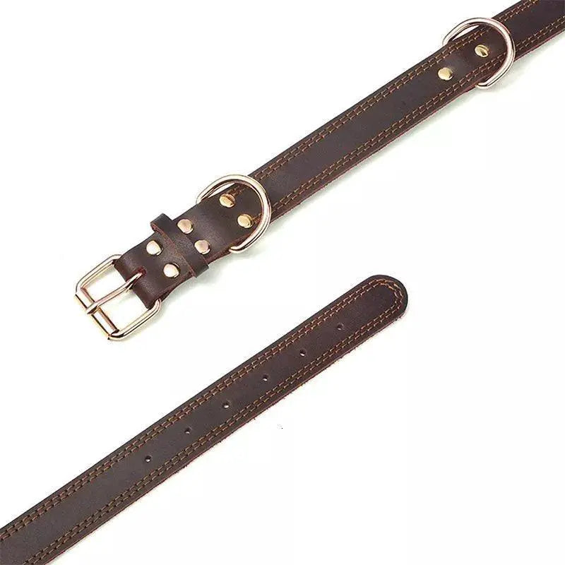 Benepaw Stylish Vintage Leather Dog Collar Durable Elegant