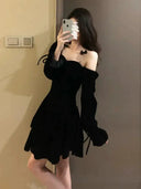 Flattering Velvet Dress for Weddings