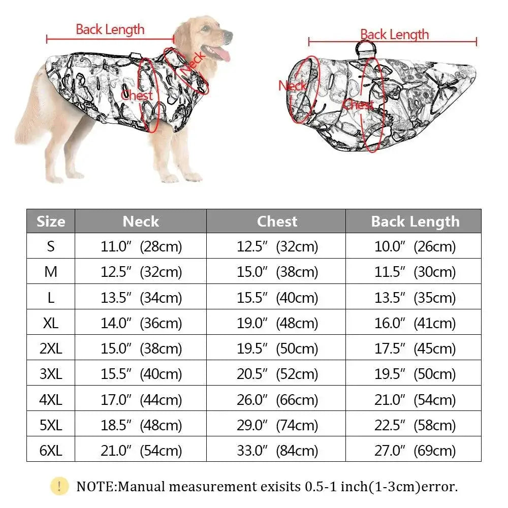 French Bulldog Winter Jacket Coat Waterproof Dog Vest
