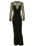 Velvet Open Chest Dress Elegantly Chic For Parties