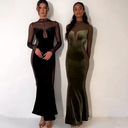 Elegant Velvet Dress for Evening Parties