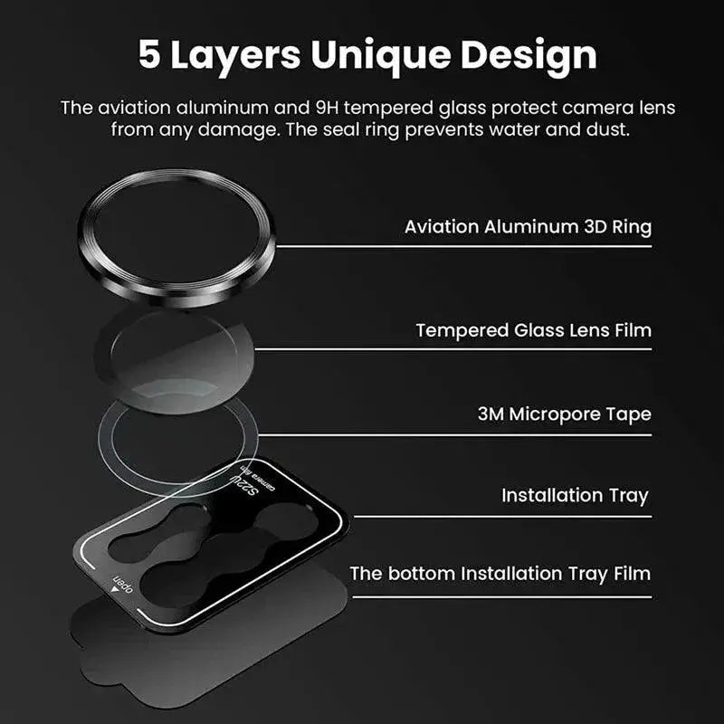 Samsung S23 Ultra Lens Protector Premium Glass Metal Cover