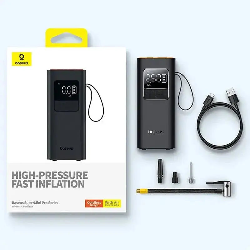 Baseus Portable Wireless Air Compressor With LCD Display
