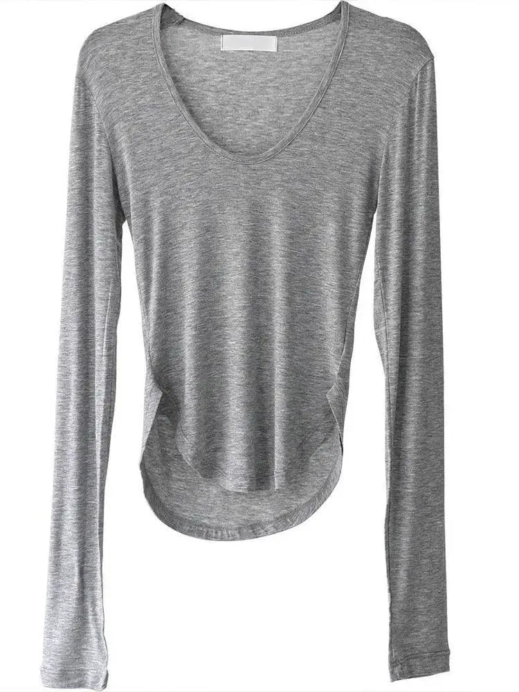 Chic U Collar Tee Autumn Style Upgrade Sophistication