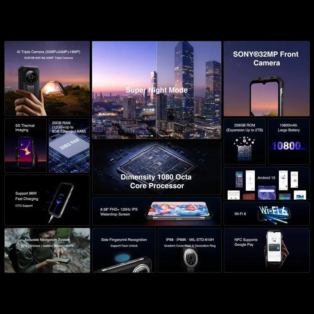 Doogee V31GT 6.58 Inch FHD 5G Smartphone Thermal Imaging