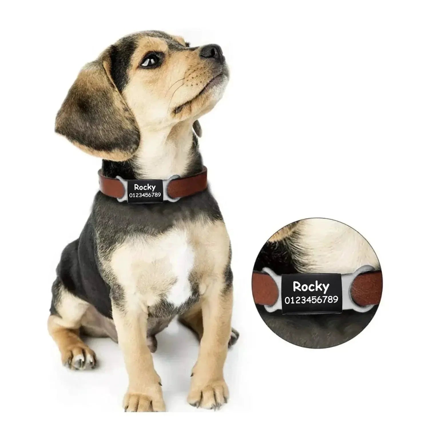 Slide On Custom Pet Tag Personalized ID Silent Engraved